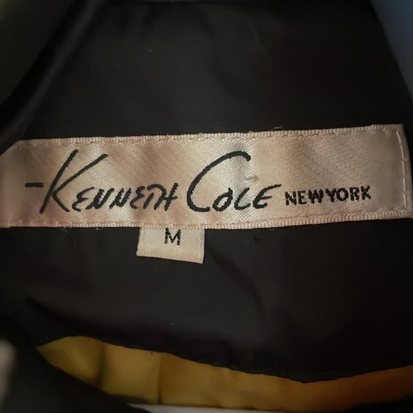 Kenneth Cole New York, warm winter black quilted down-filled jacket, medium EUC - Picture 5 of 7